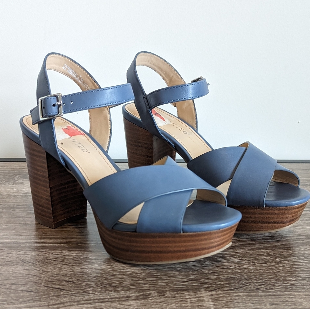 The Limited | Leather Block Heeled Sandals